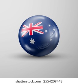 3d sphere background with flag of Australia. An element of impact for the use you want to make of it.