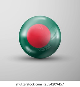 3d sphere background with flag of Bangladesh. An element of impact for the use you want to make of it.