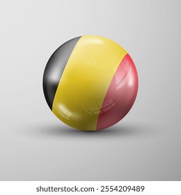 3d sphere background with flag of Belgium. An element of impact for the use you want to make of it.