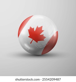 3d sphere background with flag of Canada. An element of impact for the use you want to make of it.