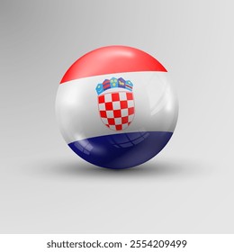 3d sphere background with flag of Croatia. An element of impact for the use you want to make of it.