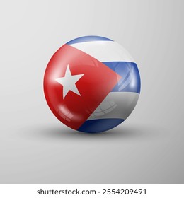 3d sphere background with flag of Cuba. An element of impact for the use you want to make of it.