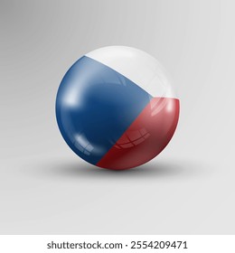 3d sphere background with flag of CzechRepublic. An element of impact for the use you want to make of it.