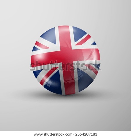 3d sphere background with flag of England. An element of impact for the use you want to make of it.