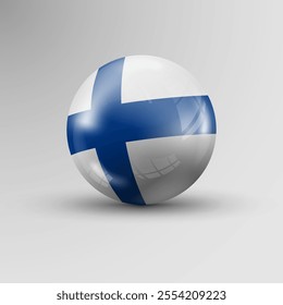 3d sphere background with flag of Finland. An element of impact for the use you want to make of it.