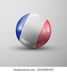 3d sphere background with flag of France. An element of impact for the use you want to make of it.