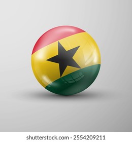 3d sphere background with flag of Ghana. An element of impact for the use you want to make of it.