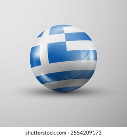 3d sphere background with flag of Greece. An element of impact for the use you want to make of it.