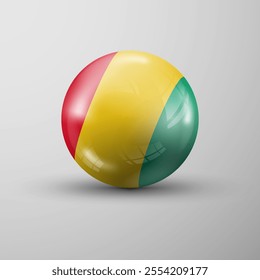 3d sphere background with flag of Guinea. An element of impact for the use you want to make of it.