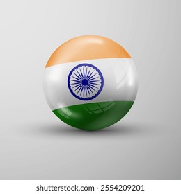 3d sphere background with flag of India. An element of impact for the use you want to make of it.