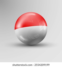 3d sphere background with flag of Indonesia. An element of impact for the use you want to make of it.