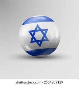 3d sphere background with flag of Israel. An element of impact for the use you want to make of it.