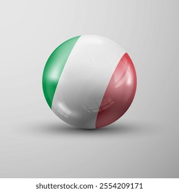 3d sphere background with flag of Italy. An element of impact for the use you want to make of it.