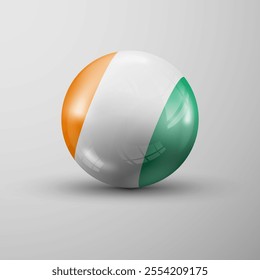 3d sphere background with flag of IvoryCoast. An element of impact for the use you want to make of it.