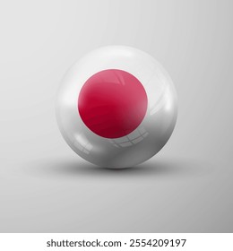 3d sphere background with flag of Japan. An element of impact for the use you want to make of it.