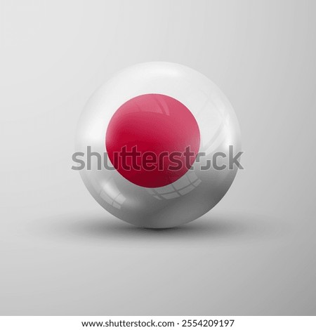 3d sphere background with flag of Japan. An element of impact for the use you want to make of it.