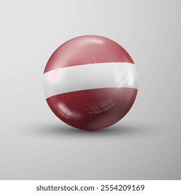 3d sphere background with flag of Latvia. An element of impact for the use you want to make of it.