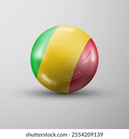 3d sphere background with flag of Mali. An element of impact for the use you want to make of it.