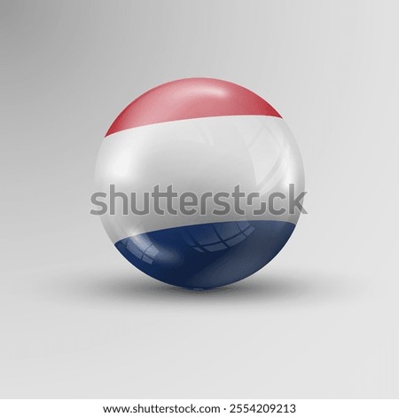 3d sphere background with flag of Netherlands. An element of impact for the use you want to make of it.