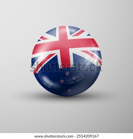 3d sphere background with flag of Newzealand. An element of impact for the use you want to make of it.