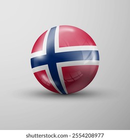 3d sphere background with flag of Norway. An element of impact for the use you want to make of it.