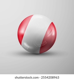 3d sphere background with flag of Peru. An element of impact for the use you want to make of it.