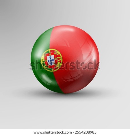 3d sphere background with flag of Portugal. An element of impact for the use you want to make of it.