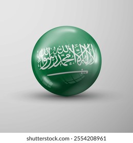 3d sphere background with flag of SaudiArabia. An element of impact for the use you want to make of it.
