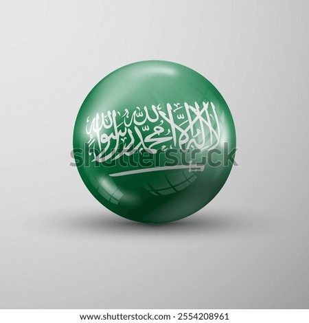 3d sphere background with flag of SaudiArabia. An element of impact for the use you want to make of it.
