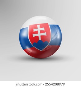 3d sphere background with flag of Slovakia. An element of impact for the use you want to make of it.