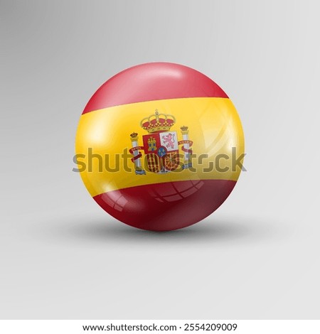 3d sphere background with flag of Spain. An element of impact for the use you want to make of it.