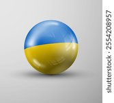 3d sphere background with flag of Ukraine. An element of impact for the use you want to make of it.