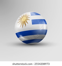 3d sphere background with flag of Uruguay. An element of impact for the use you want to make of it.