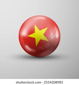3d sphere background with flag of Vietnam. An element of impact for the use you want to make of it.