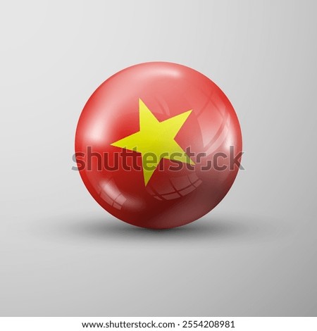 3d sphere background with flag of Vietnam. An element of impact for the use you want to make of it.