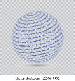 3d sphere code binary.
