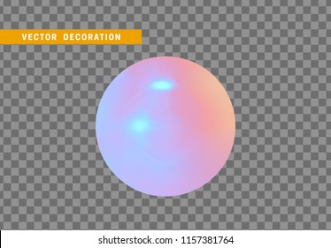 3D sphere colorful isolated on transparent background.