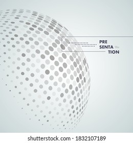 3d sphere consisting points. Bright color. Polygon vector wireframe concept. Particle future
