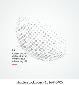 3d esfera que consiste en puntos. Concepto de tecnología de innovación. Fondo digital. Concepto gráfico moderno 3d