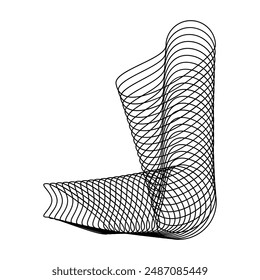 3D sphere with a geometric shape and abstract vector grid forming a seamless pattern for innovative design.