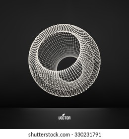 3d sphere. Global digital connections. Technology concept. Vector illustration.
