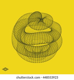 3D Sphere. Global Digital Connections. Technology Concept. Vector Illustration.  