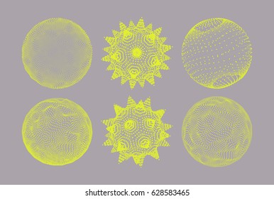 3D-Sphere. Globale digitale Verbindungen. Technologiekonzept. Vektorgrafik.