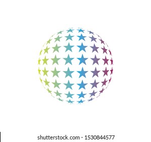 3D sphere globe high technology digital network. vector logo design template.