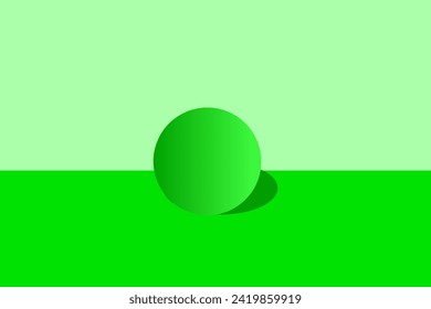 3d sphere illustration on flat plane