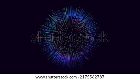 3D Sphere Lines. Futuristic HUD Hologram Design Element. Dynamic Music Lines Flow. Digital Audio Sound Visualization. Abstract Vector Background.