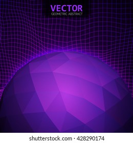 3D sphere object abstract background. Vector abstract illustration.