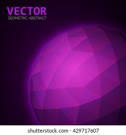 3D sphere object abstract background. Vector abstract illustration.