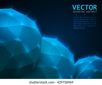 3D sphere object abstract background. Vector abstract illustration.