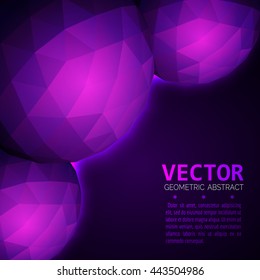 3D sphere object abstract background. Vector illustration.